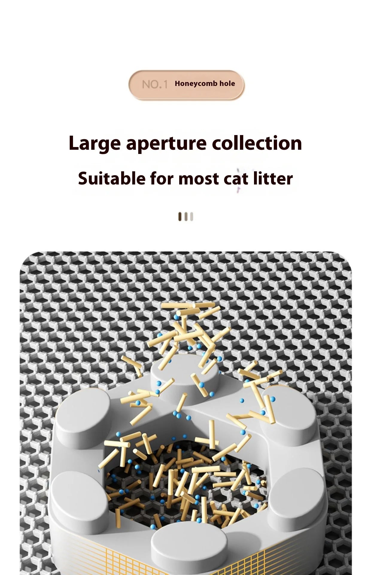 Cat Litter Mat 2-Layer Design Premium Sand Trapping Technology Waterproof Base Non-Slip Pet Floor