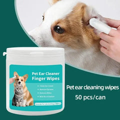 Pet Disposable Ear Care Finger Cover Convenient And Dirty Hand Ear Mite Cleaning Wipes