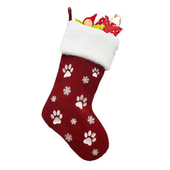 Christmas Ornaments Socks Dog Cat Pendants XMAS Fur Collar Lattice Socks Christmas Tree Decorations Navidad Wholesale 2025