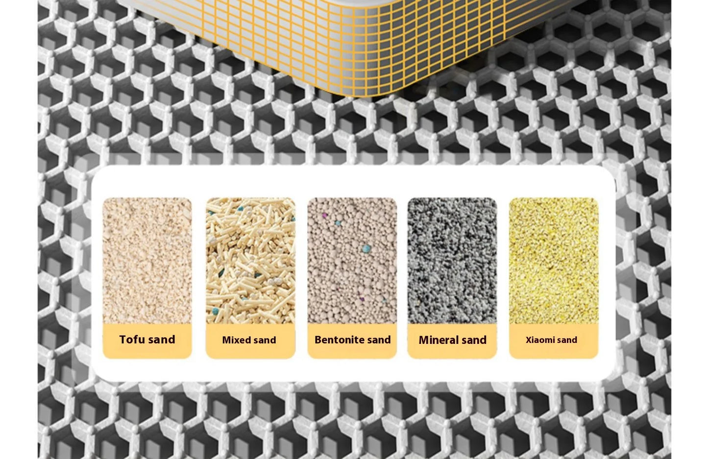 Cat Litter Mat 2-Layer Design Premium Sand Trapping Technology Waterproof Base Non-Slip Pet Floor