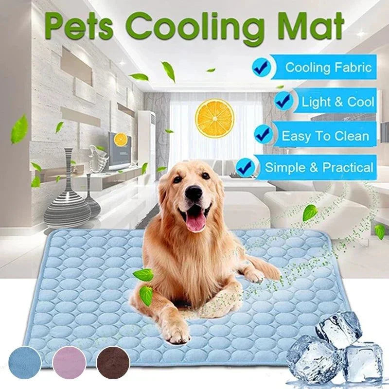 Dog mat cooling summer pad for pets with breathable fabric and easy cleaning features