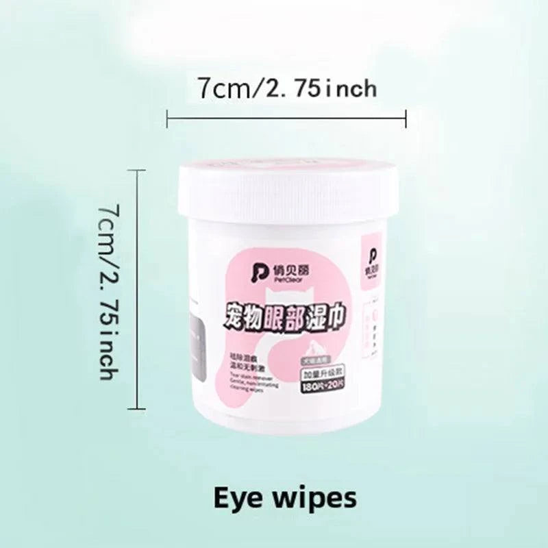 PetClear Pet Eye Wipes 200 pieces  - Pet Eye Care Wet Wipes for Dogs And Cats