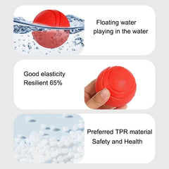 MADDEN S-XL sizes red indestructible rubber pet ball floating and resilient TPR material chew toy