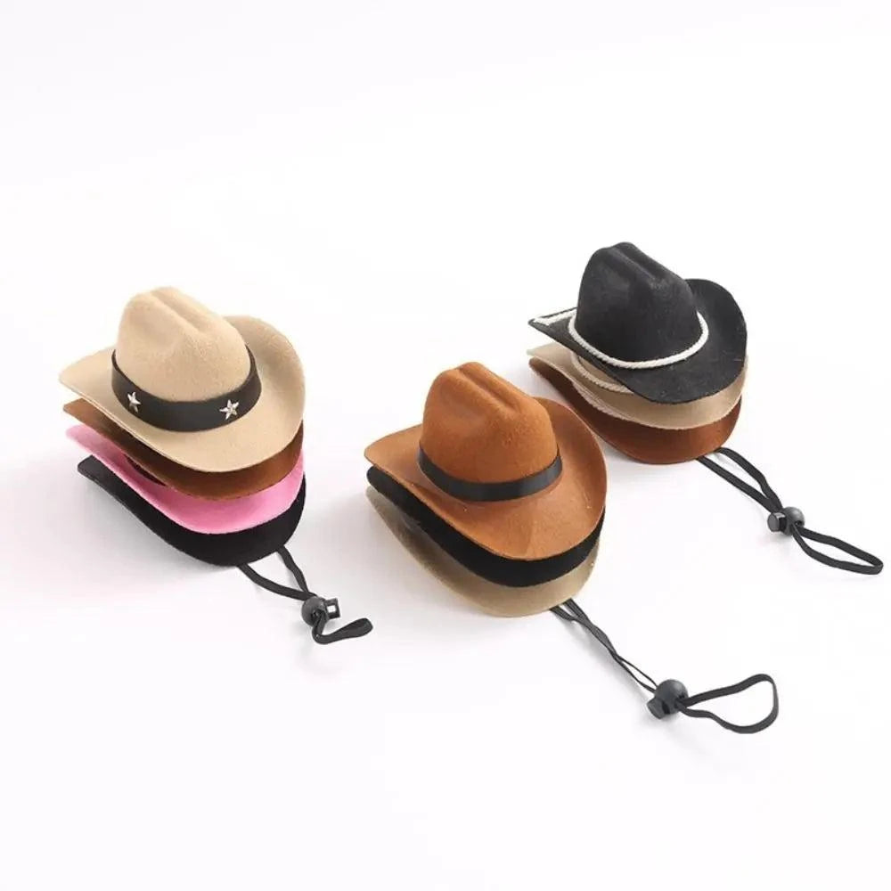 Adjustable Funny Pet Dog Hat Outdoor Summer Pet Accessories Dogs Cats Headwear Cowboy Hats