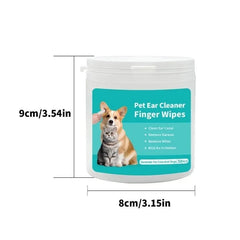 Pet Disposable Ear Care Finger Cover Convenient And Dirty Hand Ear Mite Cleaning Wipes