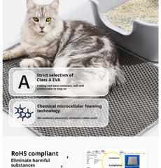 Cat Litter Mat Waterproof Double Layer Pet Litter Box Mat Pet Toilet Cat Mat Nonslip