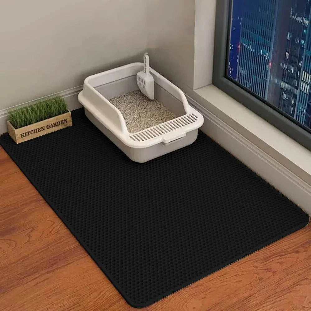 Cat Litter Mat Waterproof Double Layer Pet Litter Box Mat Pet Toilet Cat Mat Nonslip