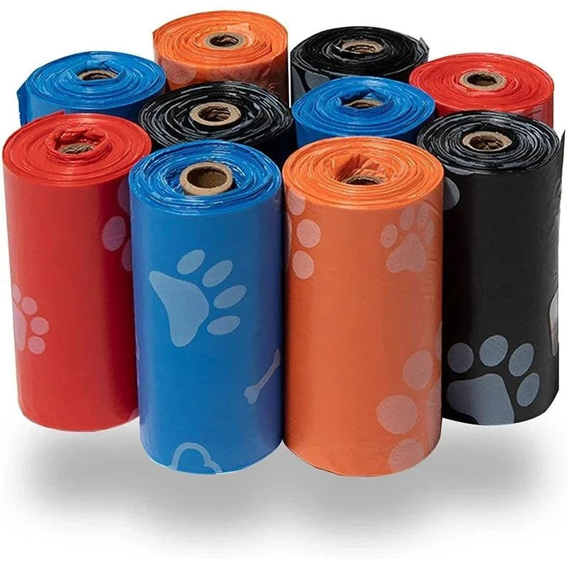 120 Rolls Dog Poop Bag Outdoor Cleaning Poop Bag Outdoor Clean Pets Supplies for Dog 15Bags/Roll