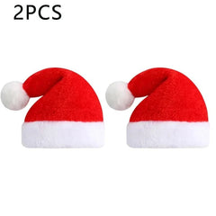 Frienda Dog Santa Hat  Christmas Hat Soft Plush Cat Hat Pet Costumes for Small Dog Cat for Pet Party Puppy Christmas Supplies