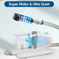 2.3L Dog Grooming Vacuum Kit with Large Pet Hair Dust Cup Electric Dog Brush Theraotic Function