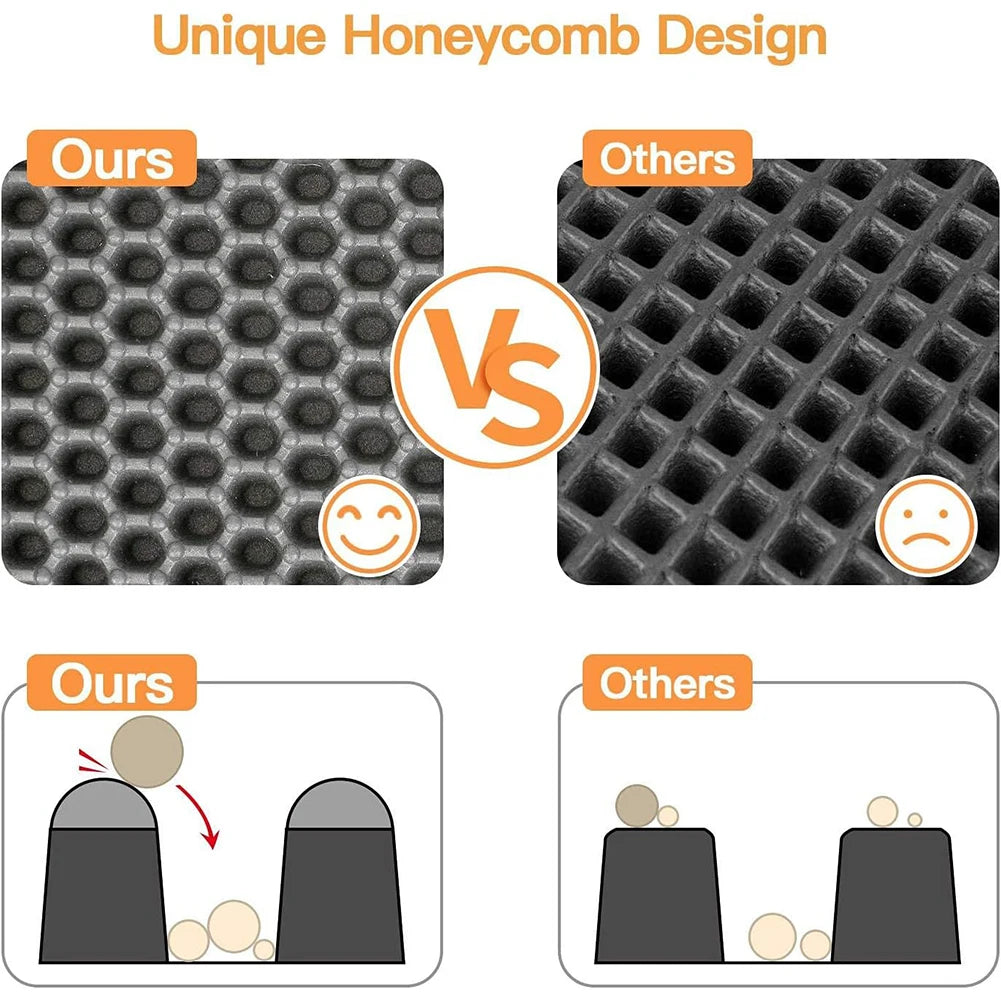 Cat Litter Mat Double Layer Waterproof Urine Proof Trapping Mat Easy to Clean Non-Slip Toilet Pad