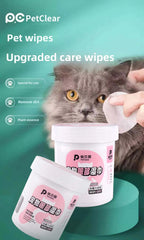 PetClear Pet Eye Wipes 200 pieces  - Pet Eye Care Wet Wipes for Dogs And Cats