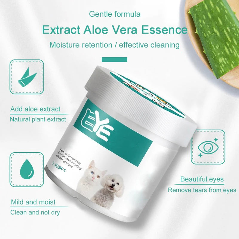 Pet Eye Wipes Cats And Dogs Tearmark Wet Wipes Cats And Dogs Universal No Irritation Canned Wipes
