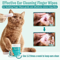 Pet Disposable Ear Care Finger Cover Convenient And Dirty Hand Ear Mite Cleaning Wipes