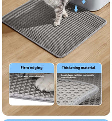 Cat Litter Mat Waterproof Double Layer Pet Litter Box Mat Pet Toilet Cat Mat Nonslip
