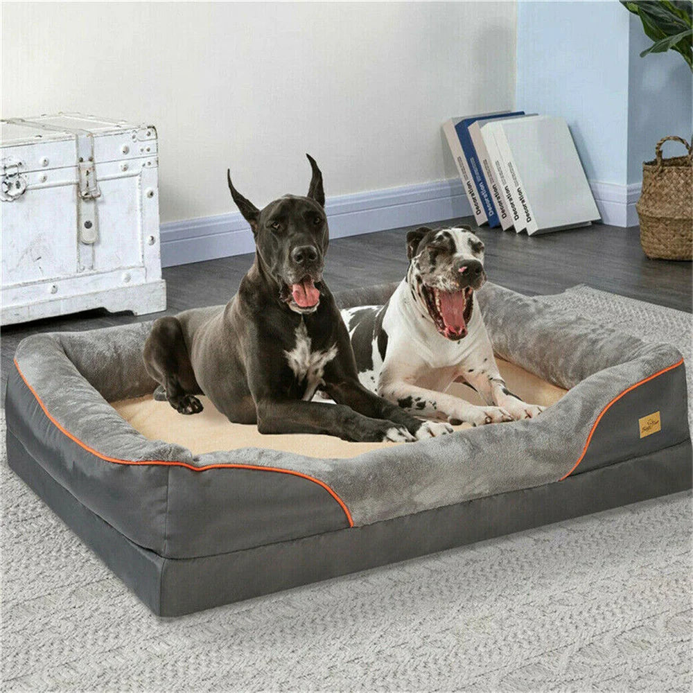 Jumbo Large Orthopedic Dog Bed Memory Foam Pet Sofa Couch Waterproof Elevated Cushion