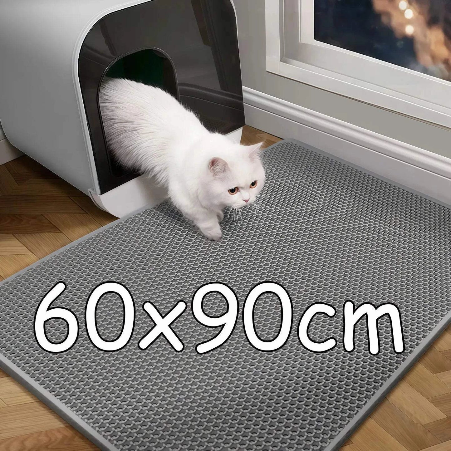 Cat Litter Mat Waterproof Double Layer Pet Litter Box Mat Pet Toilet Cat Mat Nonslip