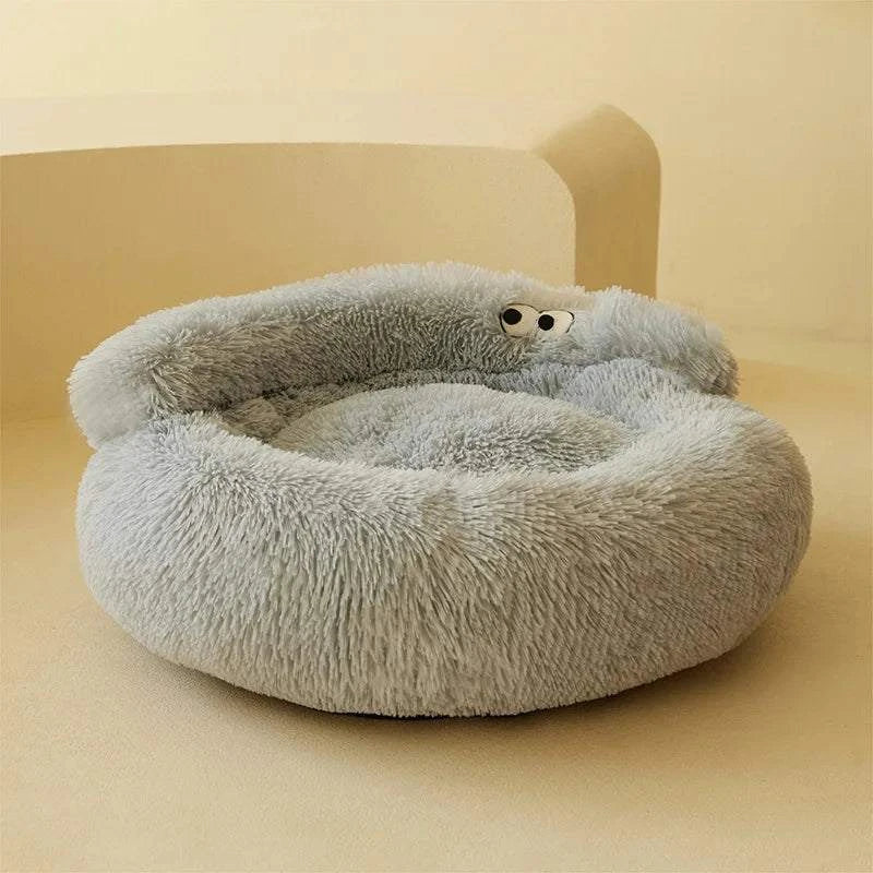 Super lit pour chat, nid de couchage chaud, doux et Long en peluche, meilleur lit pour chien, panier, coussin, lit pour chat, tapis pour animaux de couchage
