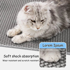 Cat Litter Mat Waterproof Double Layer Pet Litter Box Mat Pet Toilet Cat Mat Nonslip