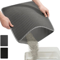 Cat Litter Mat Double Layer Waterproof Urine Proof Trapping Mat Easy to Clean Non-Slip Toilet Pad