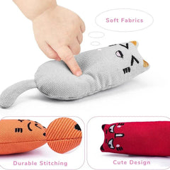 Rustle sound catnip toy for cats with soft fabric, durable stitching, and cute plush design