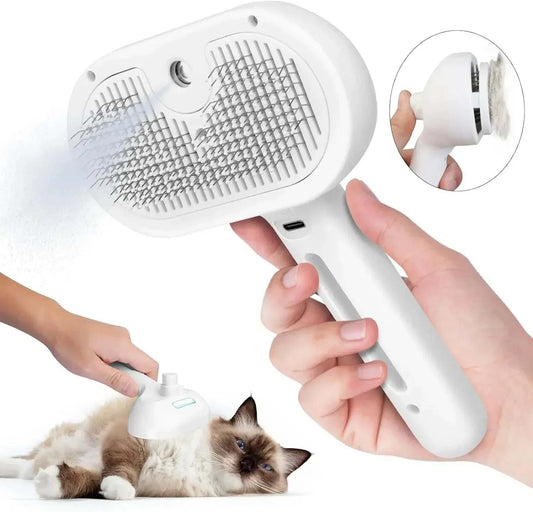 Pet Hair Remover Spray Comb grooming brush for cats and dogs with water mist humidifier