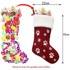 Christmas Ornaments Socks Dog Cat Pendants XMAS Fur Collar Lattice Socks Christmas Tree Decorations Navidad Wholesale 2025