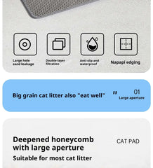 Cat Litter Mat Waterproof Double Layer Pet Litter Box Mat Pet Toilet Cat Mat Nonslip