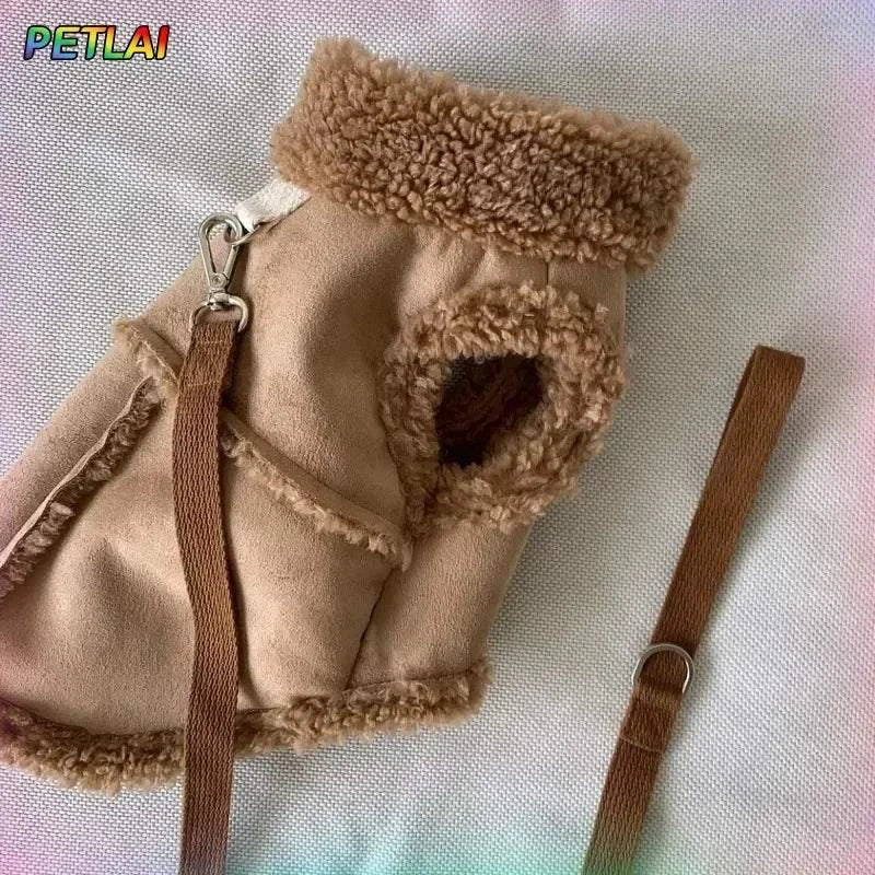 Small Dog Cute Vest Jacket Luxury Autumn Winter Soft Pet Clothing Designer Coat