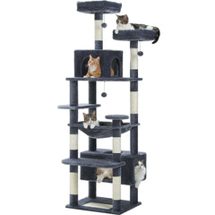 Large Cat Tree and Tower for Indoor Cats Spacious Hammock Padded Perches and Condos Cat Toys