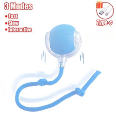 Rechargeable Automatic Interactive Ball Toy for Cats Smart Electric Rolling Faux Tail Mouse