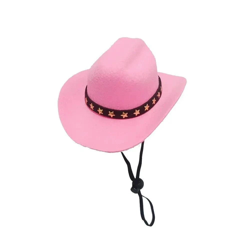 Adjustable Funny Pet Dog Hat Outdoor Summer Pet Accessories Dogs Cats Headwear Cowboy Hats