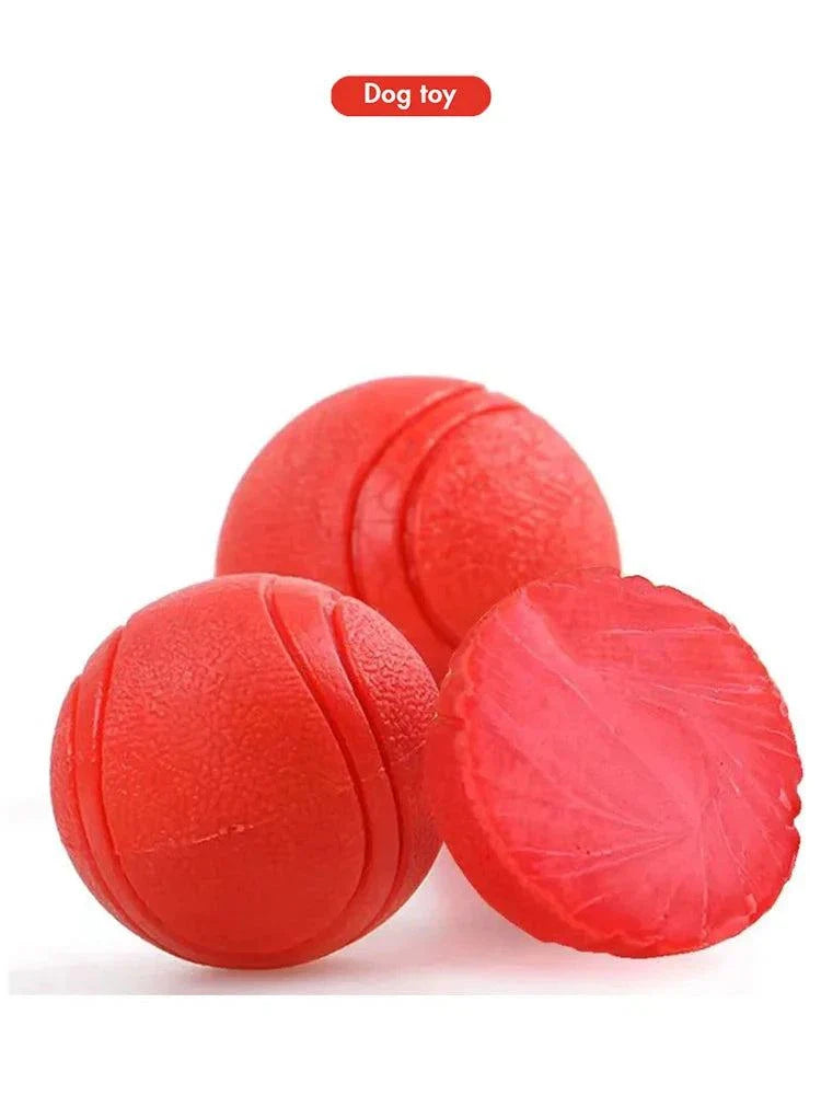 MADDEN S-XL bite resistant indestructible red rubber dog balls toy