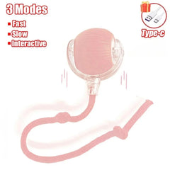 Rechargeable Automatic Interactive Ball Toy for Cats Smart Electric Rolling Faux Tail Mouse