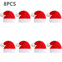 Frienda Dog Santa Hat  Christmas Hat Soft Plush Cat Hat Pet Costumes for Small Dog Cat for Pet Party Puppy Christmas Supplies