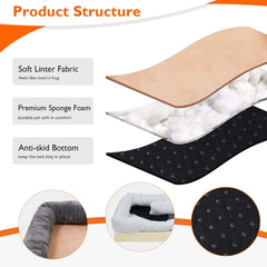 Orthopedic dog bed with soft linter fabric, premium sponge foam, and anti-skid bottom for comfort and stability