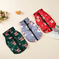 Christmas Dog Jacket Coat Winter Warm Pet Clothes for Small Medium Dogs Cats Vest Costume Waterproof Puppy Chihuahua Pug Outfits