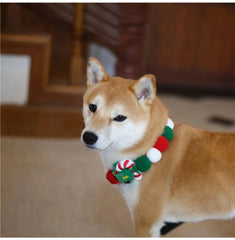 Christmas Dog Cat Collar Handmade Pet Neckwear Scarf Bandana Pet Gift for Pet Costumes Perfect Accessory Holiday Vibrant Colors