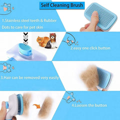Dog Hair Remover Brush Cat Dog Hair Grooming And Care Comb For Long Hair Cleaning Bath Brush Dog Supplies