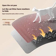 Cat Litter Mat 2-Layer Design Premium Sand Trapping Technology Waterproof Base Non-Slip Pet Floor