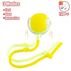 Rechargeable Automatic Interactive Ball Toy for Cats Smart Electric Rolling Faux Tail Mouse